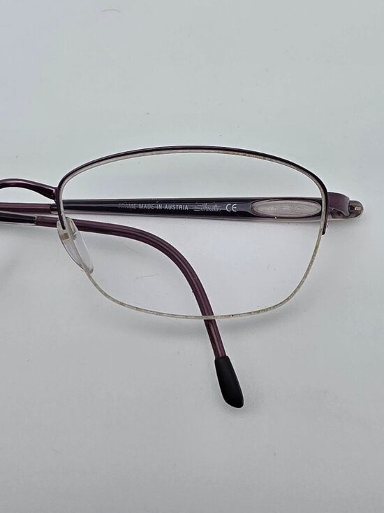 Silhouette 6614 40 6052 Purple Semi Rimless Eyeglasses Frame w Case Austria 51mm main image 10